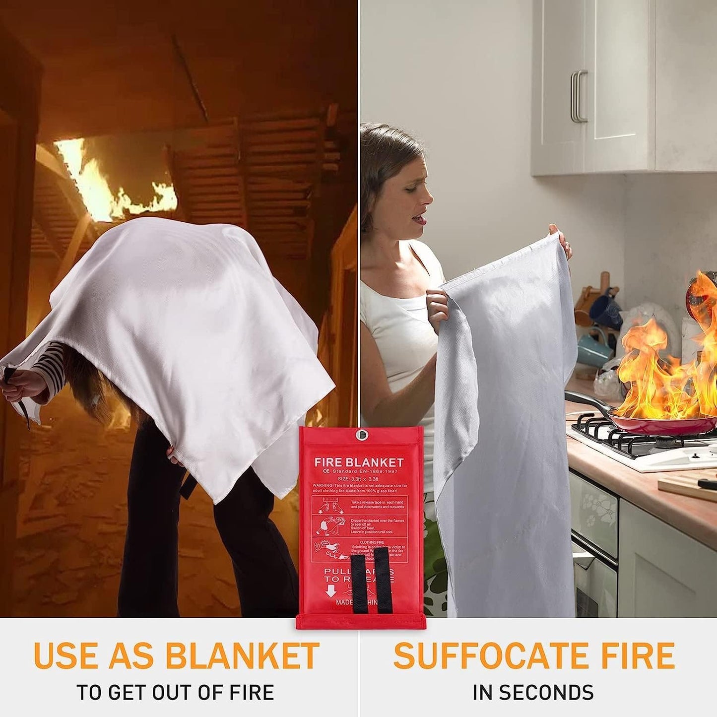 Emergency Fire Blanket (Easy-to-Use)